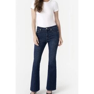 Vintage Seven7 Denim Classic Flare Jean Y2 K Embroidered Pockets Sz 26